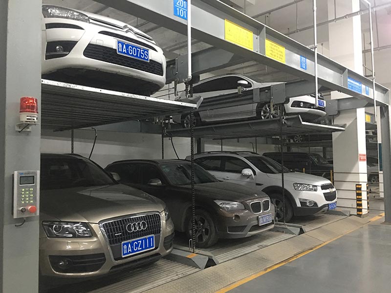 4 post double stacker parking system