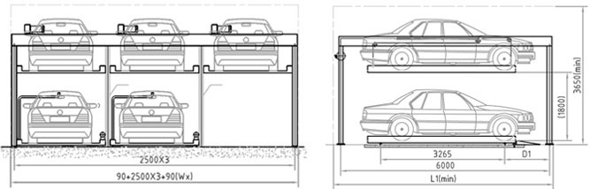 二层升降横移类停车设备参数