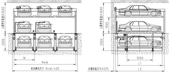 地坑升降横移类停车设备参数