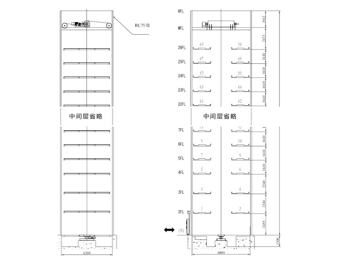 垂直升降类停车设备参数